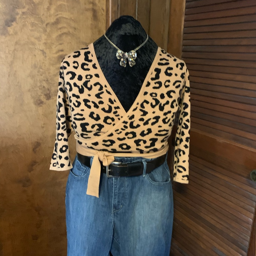 Torrid Cropped Wrap Front Sweater